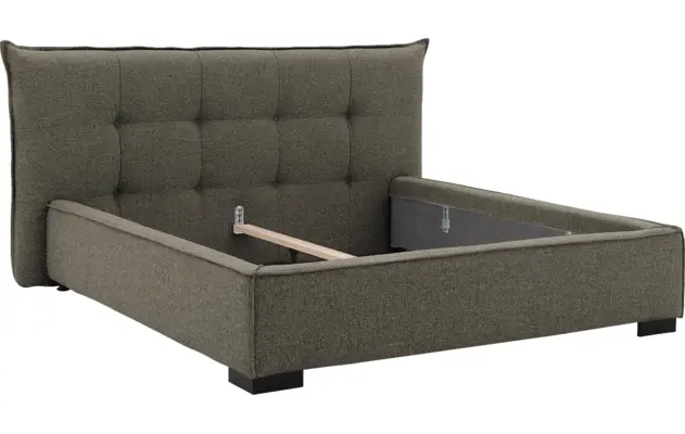Goossens gestoffeerd bedframe bolzano groen stof - 8229831-06