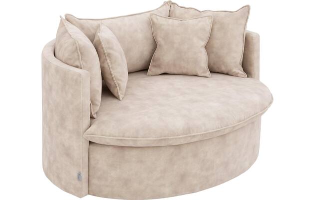 Goossens fauteuil bonbon beige stof - 8230179-04