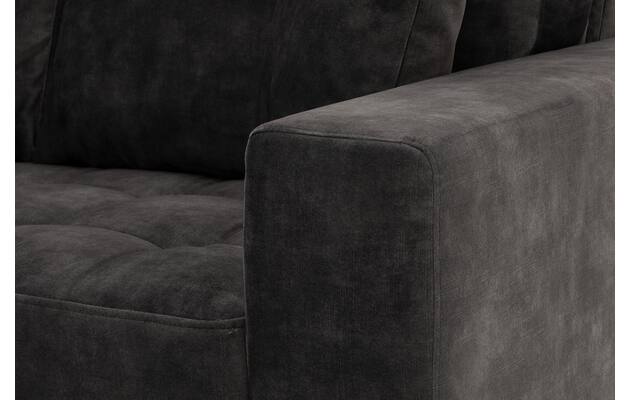 Goossens hoekbank coco zwart stof - 8230181-07
