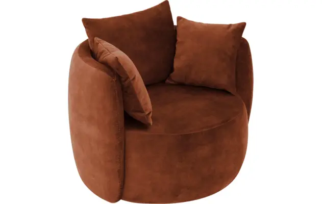 Goossens fauteuil terra bruin stof - 8230259-03