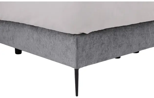 Goossens boxspring ease solid incl matras grijs stof - 8230512-05