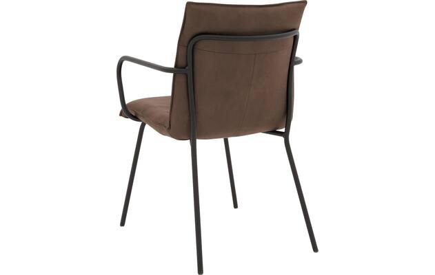 Goossens eetkamerstoel milan bruin micro leer - 8231016-02