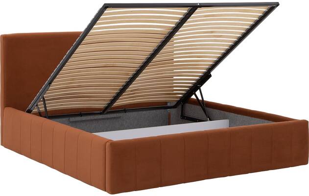 Goossens bedframe carte oranje stof - 8231026-goossens-carte-bedframe-microvezel-07