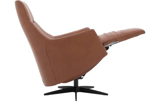 Goossens excellent relaxstoel lecce bruin leer - 8231287-07