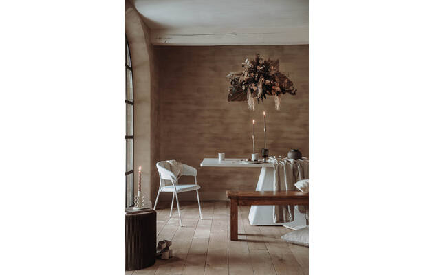 Goossens eettafel stone wit beton - 8231384-05
