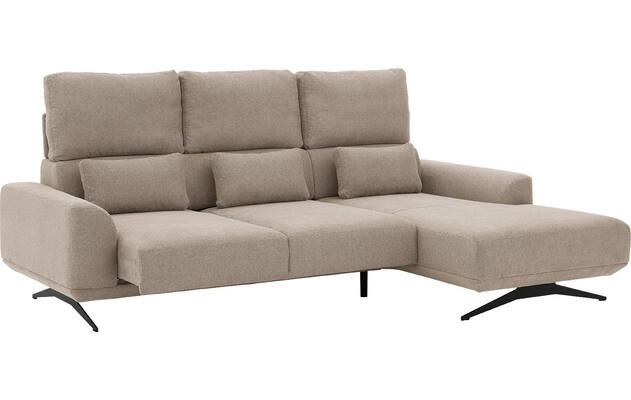Goossens excellent loungebank princess beige stof - 8231518-gespiegeld-06