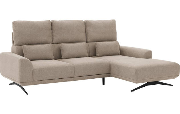 Goossens excellent loungebank princess beige stof - 8231518-gespiegeld-08