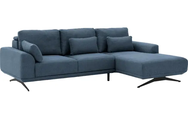 Goossens excellent loungebank princess blauw stof - 8231523-gespiegeld-02