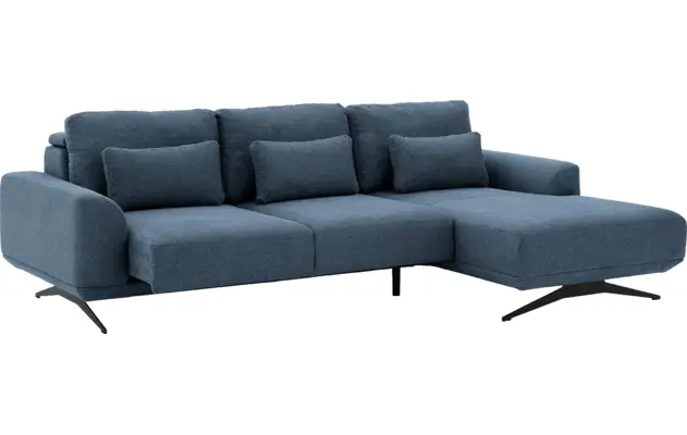 Goossens excellent loungebank princess blauw stof - 8231523-gespiegeld-04