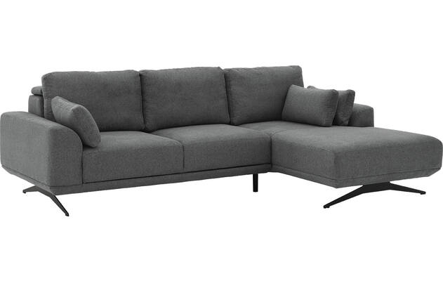 Goossens excellent loungebank princess grijs stof - 8231526-gespiegeld-03
