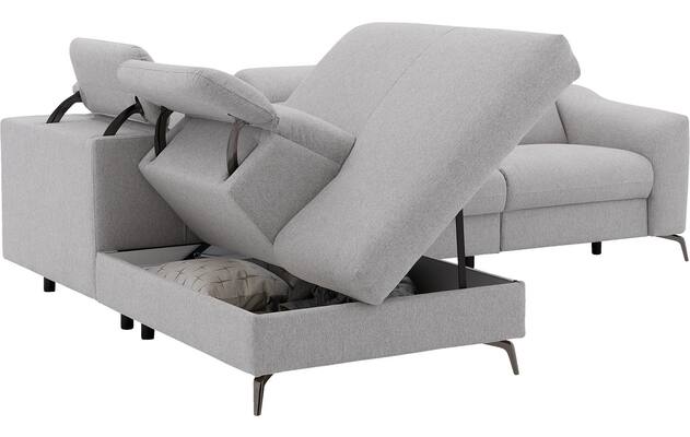 Goossens excellent hoekbank elmer grijs stof - 8232627-11