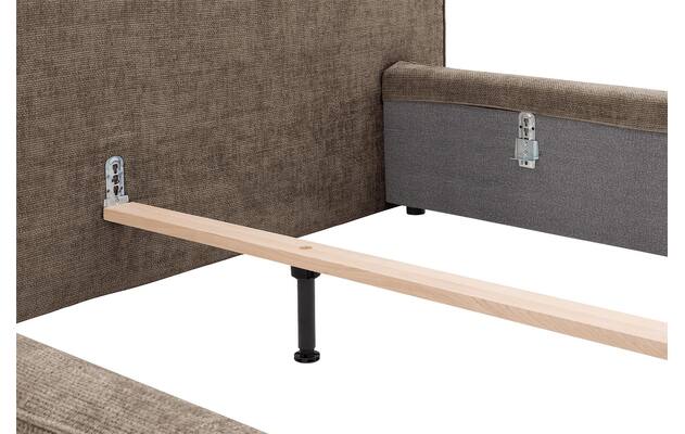 Goossens gestoffeerd bedframe trentino bruin stof - 8234530-goossens-trentino-bedframe-stof-08