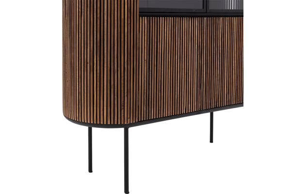 Goossens vitrinekast adel bruin teak - 8234671-goossens-adel-vitrinekast-teak-08