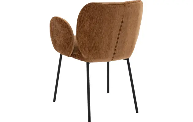Goossens basic eetkamerstoel eller bruin stof - 8234683-goossens-eller-eetkamerstoel-stof-bruin-02