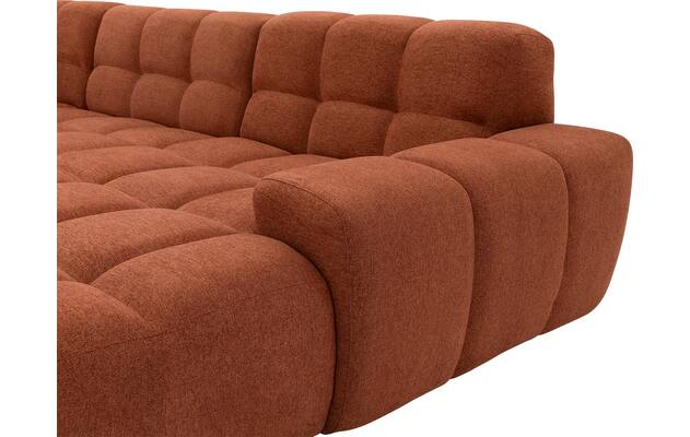 Goossens excellent loungebank kubus bruin stof - 8234719-gespiegeld-18