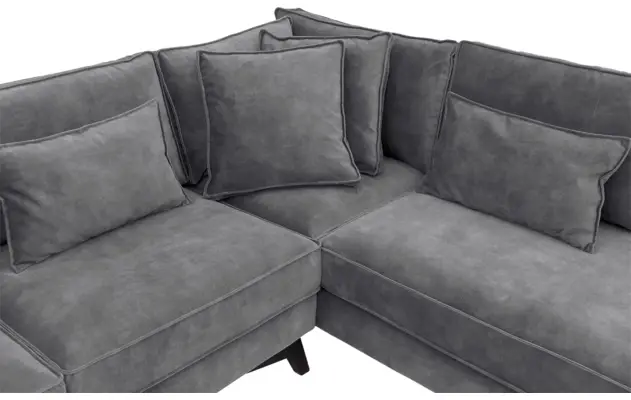 Goossens hoekbank chambre grijs stof - 8235567-goossens-chambre-bank-stof-grijs-06