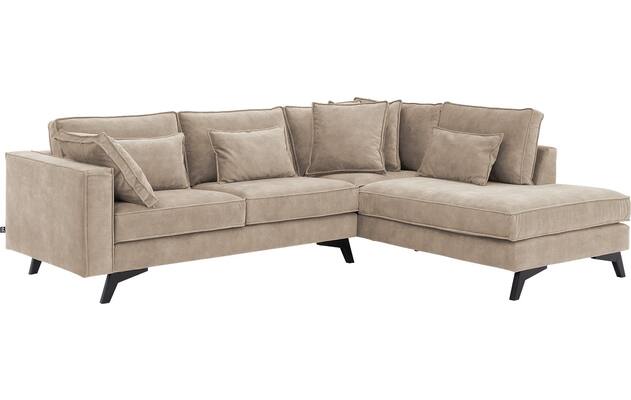 Goossens hoekbank chambre beige stof - 8235571-goossens-chambre-bank-stof-bruin-02