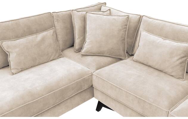 Goossens hoekbank chambre beige stof - 8235581-goossens-chambre-bank-stof-bruin-06