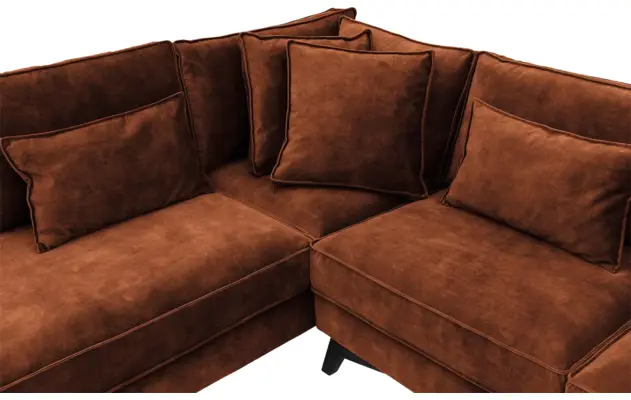 Goossens hoekbank chambre bruin stof - 8235585-goossens-chambre-bank-stof-bruin-06