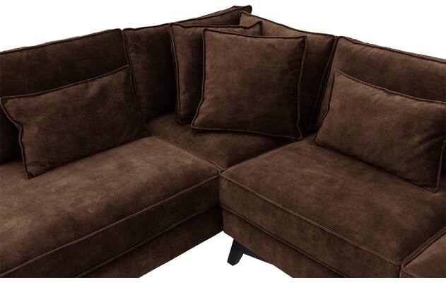 Goossens hoekbank chambre bruin stof - 8235601-goossens-chambre-bank-stof-bruin-06