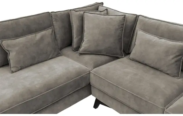 Goossens hoekbank chambre grijs stof - 8235602-goossens-chambre-bank-stof-grijs-06