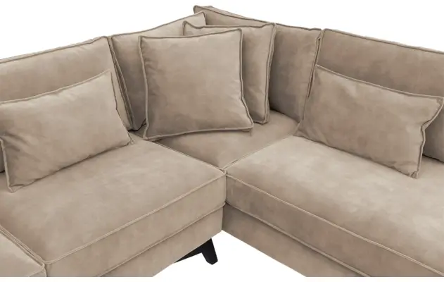 Goossens hoekbank chambre beige stof - 8235621-goossens-chambre-bank-stof-bruin-06