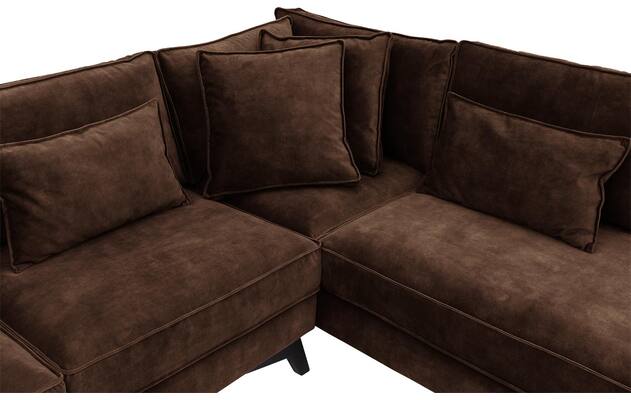 Goossens hoekbank chambre bruin stof - 8235626-goossens-chambre-bank-stof-bruin-06