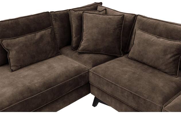 Goossens hoekbank chambre bruin stof - 8235633-goossens-chambre-bank-stof-bruin-06