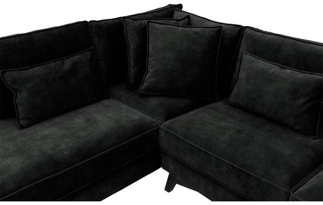 Goossens hoekbank chambre zwart stof - 8235639-goossens-chambre-bank-stof-zwart-06