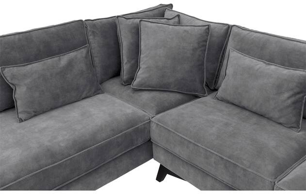 Goossens hoekbank chambre grijs stof - 8235642-goossens-chambre-bank-stof-grijs-06