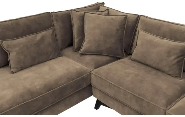 Goossens hoekbank chambre bruin stof - 8235644-goossens-chambre-bank-stof-bruin-06