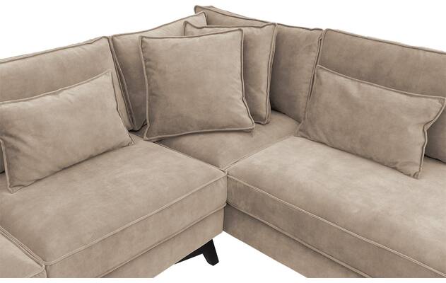 Goossens hoekbank chambre beige stof - 8235671-goossens-chambre-bank-stof-bruin-06