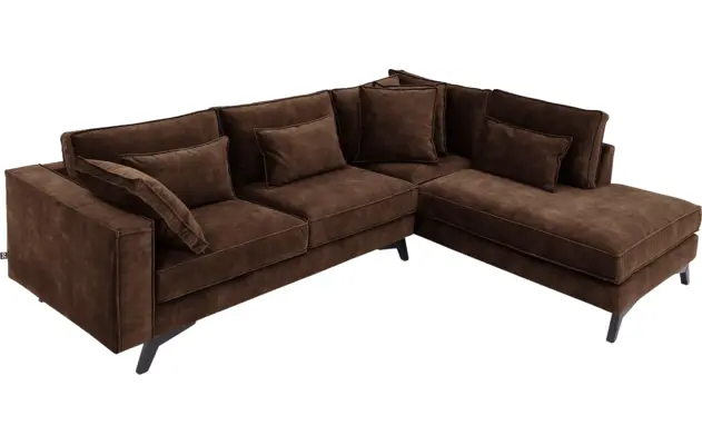 Goossens hoekbank chambre bruin stof - 8235676-goossens-chambre-bank-stof-bruin-05