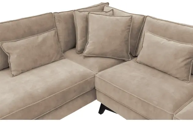 Goossens hoekbank chambre beige stof - 8235696-goossens-chambre-bank-stof-bruin-06