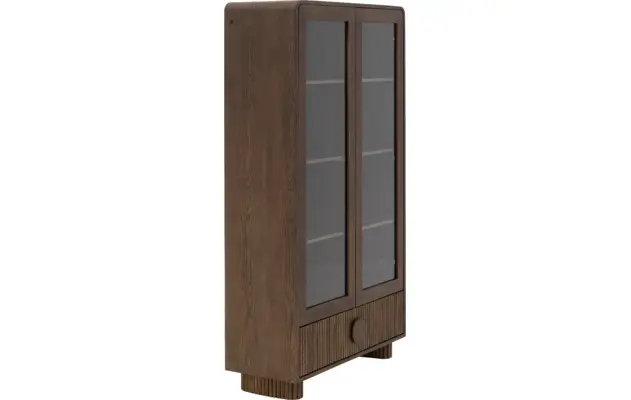Goossens basic vitrinekast melani bruin eiken - 8243327-goossens-basic-melani-vitrinekast-eiken-11