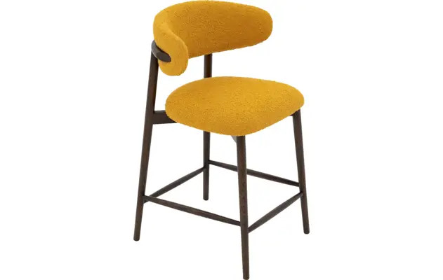 Goossens counterstoel diede geel stof - 8243605-goossens-diede-barstoel-stof-05