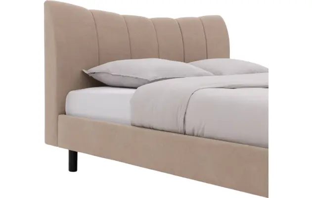 Goossens gestoffeerd bedframe victory bruin stof - 8243952-goossens-victory-bedframe-stof-03