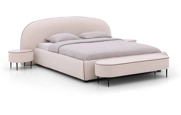 Goossens gestoffeerd bedframe venus beige stof - 8250164-goossens-venus-bedframe-stof-12