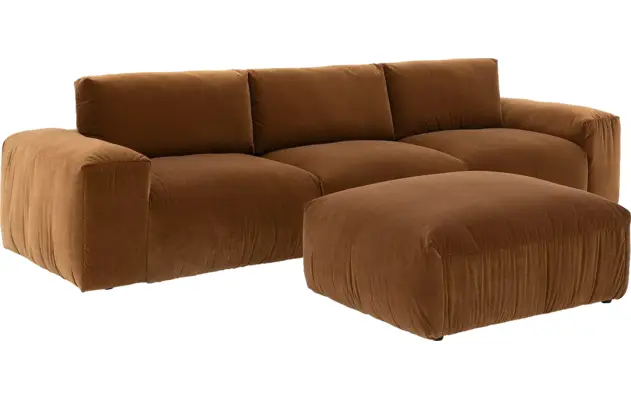 Goossens hocker amara bruin stof - 8251378-goossens-amara-bank-stof-bruin-08