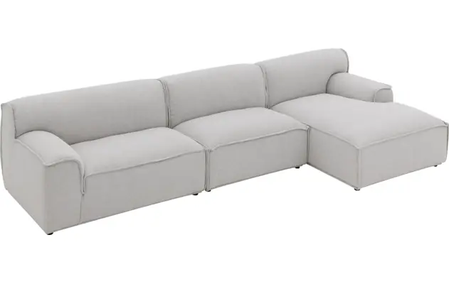 Goossens excellent loungebank sens bruin stof - 8251646-gespiegeld-06