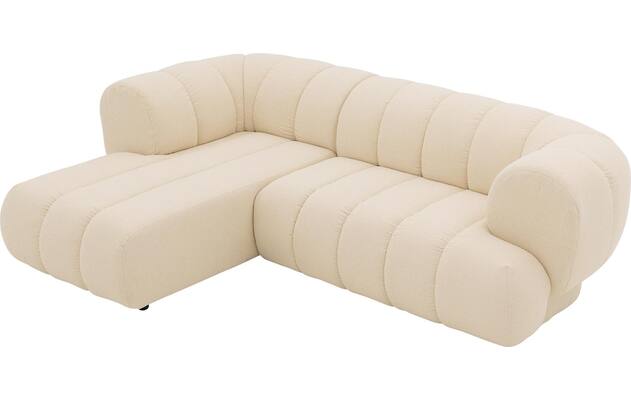 Goossens hoekbank weave wit stof - 8251716-gespiegeld-06