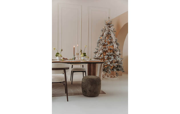 Goossens hocker lizz bruin stof - 8252678-goossens-adel-eettafel-teak-bruin-03