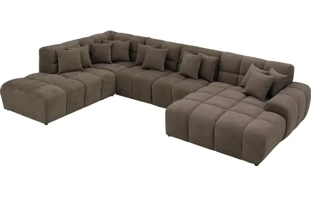 Goossens excellent u bank kubus bruin stof - 8252744-gespiegeld-06