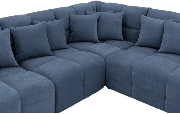 Goossens excellent hoekbank kubus blauw stof - 8252748-gespiegeld-06