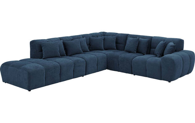 Goossens excellent hoekbank kubus blauw stof - 8252749-gespiegeld-03