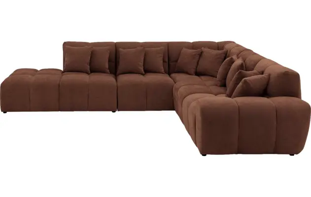 Goossens excellent hoekbank kubus bruin stof - 8252758-gespiegeld-04