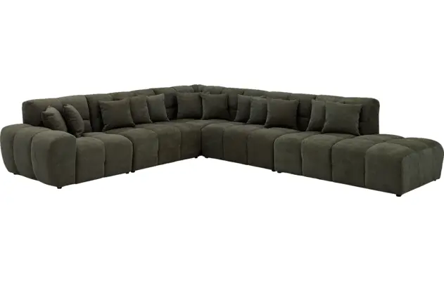 Goossens excellent hoekbank kubus groen stof - 8252878-goossens-excellent-kubus-bank-stof-groen-02