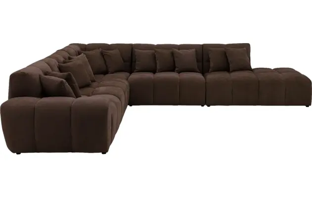 Goossens excellent hoekbank kubus bruin stof - 8252883-goossens-excellent-kubus-bank-stof-bruin-05