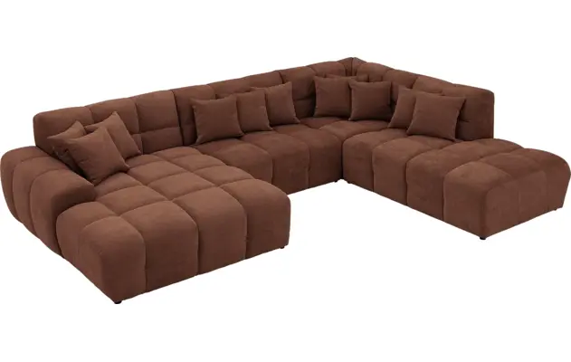 Goossens excellent u bank kubus bruin stof - 8252898-goossens-excellent-kubus-bank-stof-bruin-06