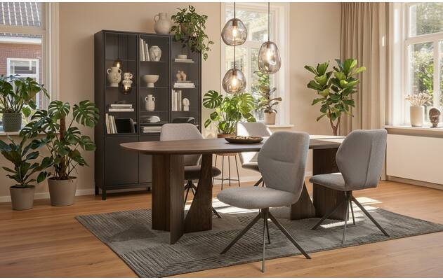 Goossens eettafel slim bruin eiken - 8252936-goossens-slim-eettafel-eiken-bruin-03